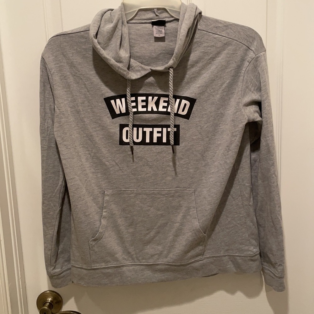 Champion Gray SZ S Kangaroo Pocket Weekend Hoodie - Picture 12 of 12